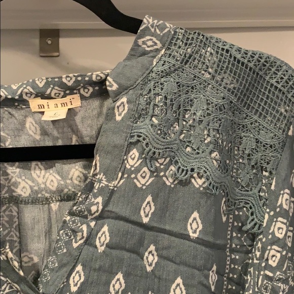 Miami Sage Green Dress with Tie Waist - Picture 2 of 3